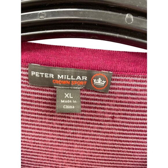 Peter Millar Crown Sport Mens Red V-Neck Sweater Size XL SKU 8416 - Picture 3 of 16